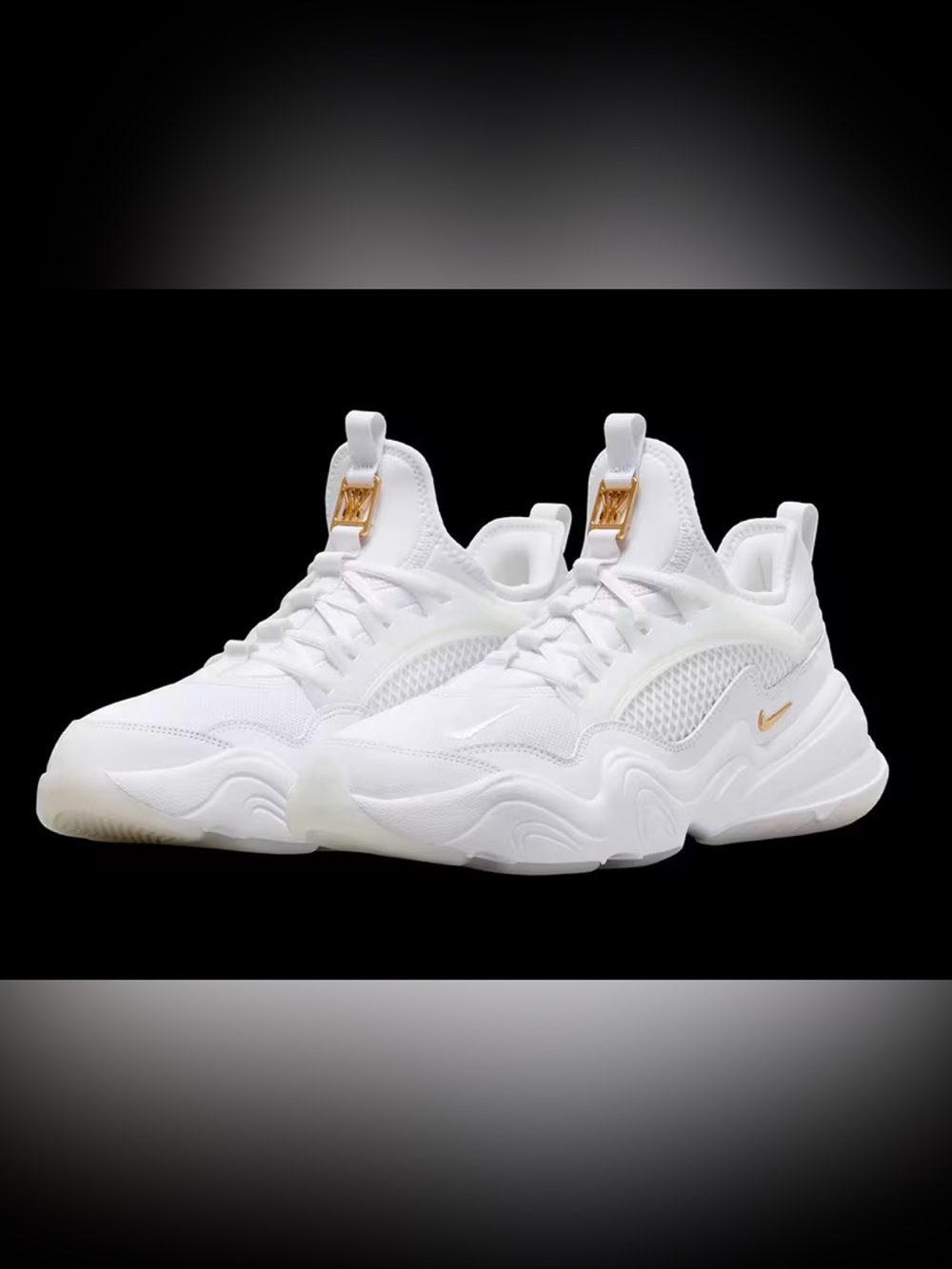 Serena Williams Nike White Gold-Accent Athletic Sneakers